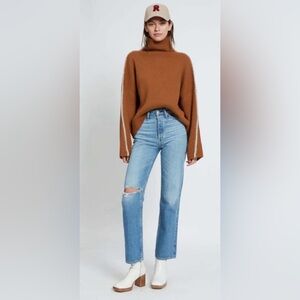 Rag & Bone Jeans Women's Size 25 Alex High-Rise Straight Delavan w Holes